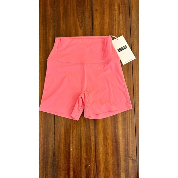 LSKD Elixir Mid Tights High Waist 6 inch Pink Lemonade Women's Small, NWT, NEW - Picture 9 of 11